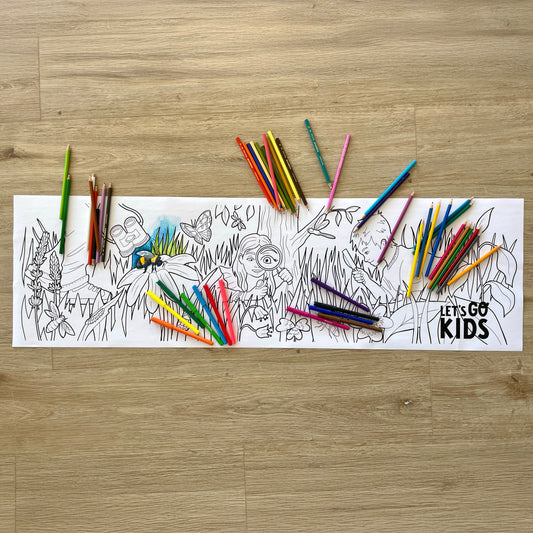 Pliego para pintar "Let´s go to explore"