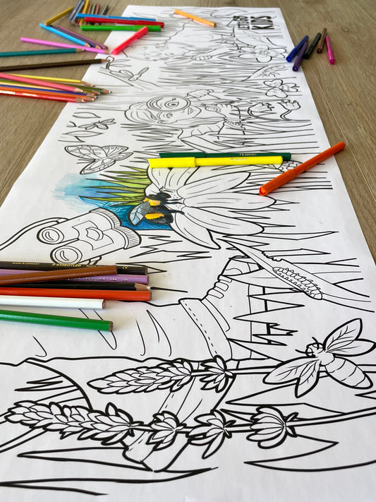 Pliego para pintar "Let´s go to explore"